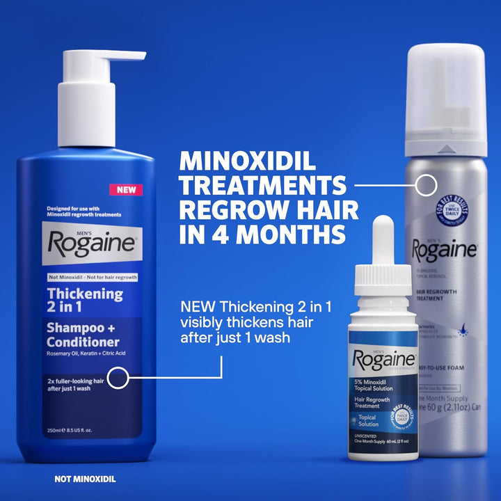 Men’s Rogaine Extra Strength 5% Minoxidil Topical Solution (3 Month Supply)