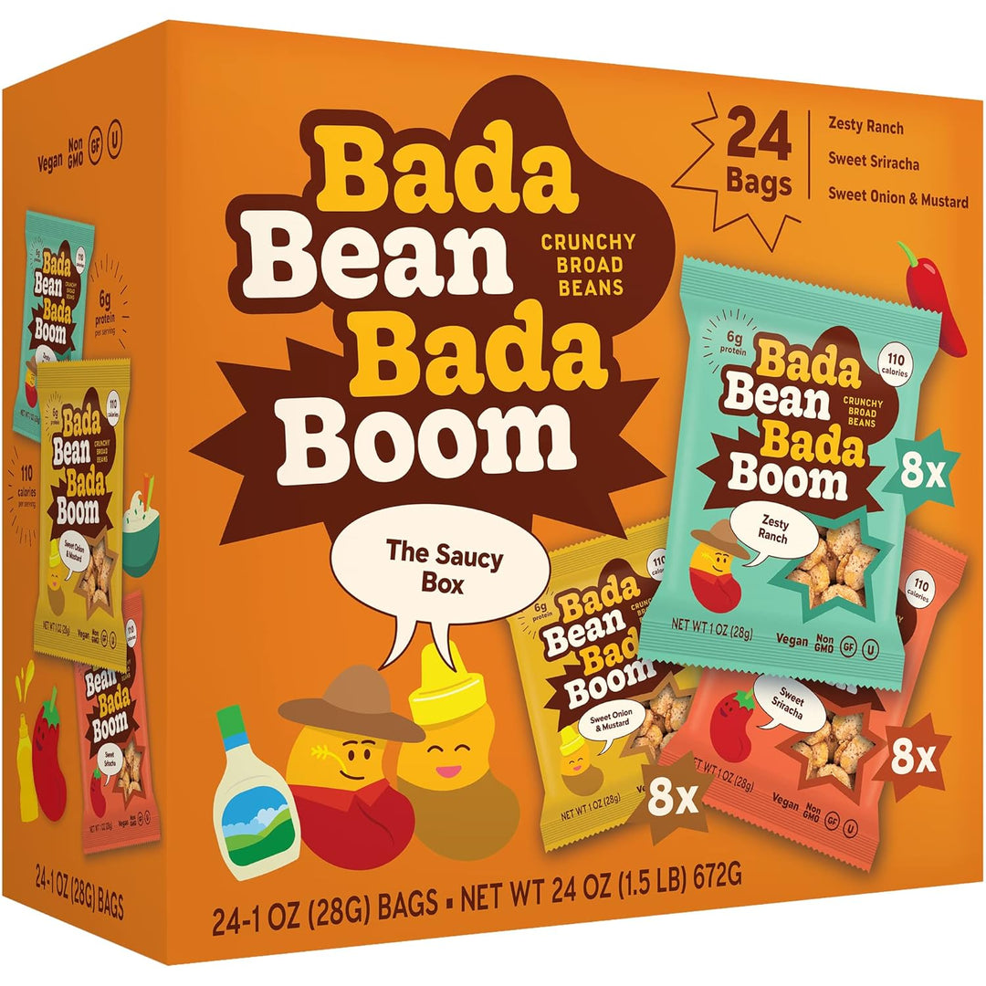 Bada Bean Bada Boom Crunchy Roasted Fava Bean Snacks – 1oz (Pack of 24)