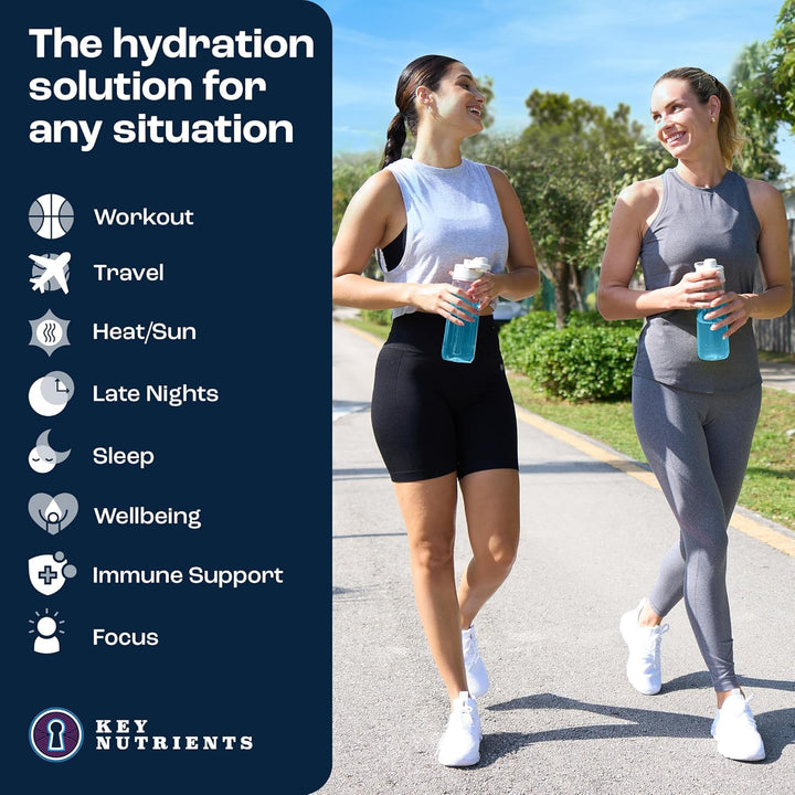 KEY NUTRIENTS Electrolyte Powder Packets –  Hydration Drink Mix, No Sugar, Zero Calories (20 Pack)