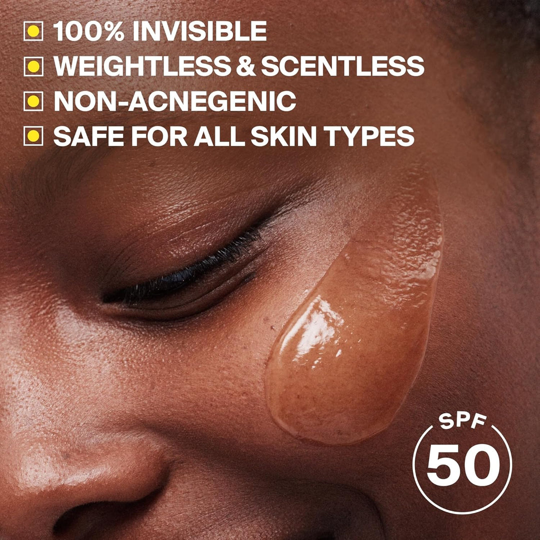 Supergoop! Unseen Sunscreen SPF 50 Face Sunscreen & Makeup Primer, 50ml – Invisible, Weightless, Oil-Free