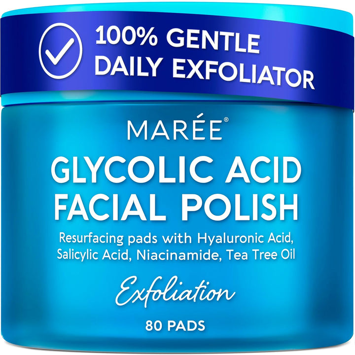 MAREE Glycolic Acid Toner Pads with Salicylic Acid – Exfoliating & Brightening Face Pads
