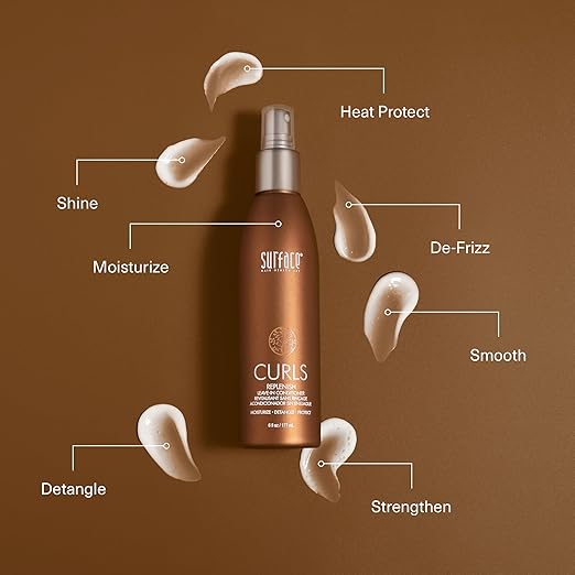 SURFACE Hair - Curls Replenish Leave In Conditioner - Sulfate Free and Paraben Free Natural Hair Moisture 6oz