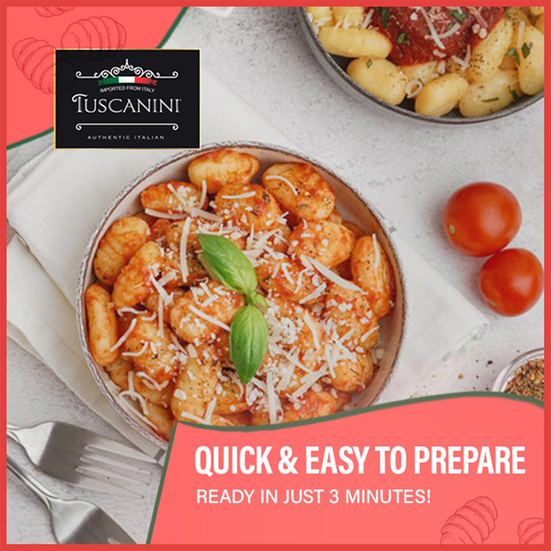 Tuscanini Gluten Free Potato Gnocchi  – Authentic Italian Pasta, Low Fat, Ready in Minutes
