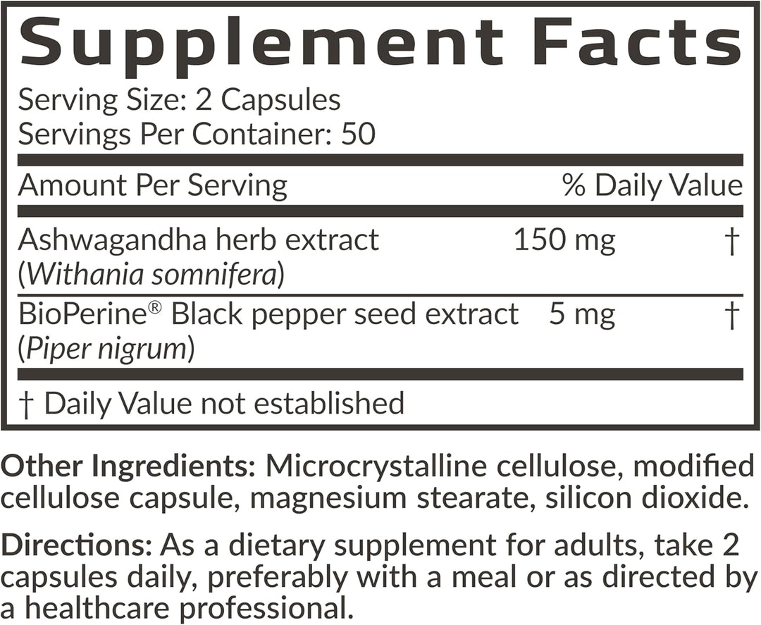 Futurebiotics Ashwagandha Extra Strength Stress & Mood Support, 100 Capsules
