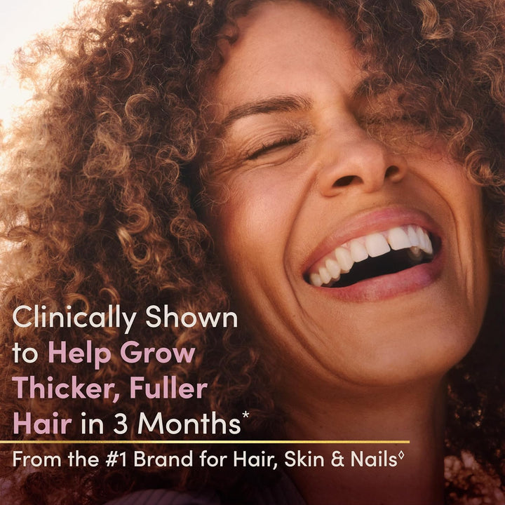 Nature’s Bounty Optimal Solutions Hair Growth Supplement with Biotin, Arginine & Silicon – 30 Capsules, 1-Month Supply, Thicker Fuller Hair for Women