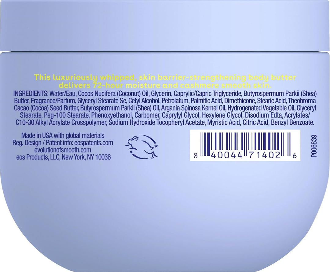 eos Cashmere Whipped Oil Body Butter – Vanilla Cashmere, 10oz | Deep Moisture for Dry Skin
