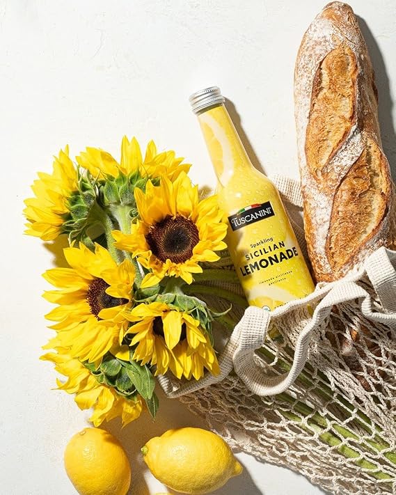 Tuscanini Organic Sparkling Lemonade Drink, 9.3 fl oz (6 Pack) – No Artificial Flavors, Glass Bottle, Product of Italy