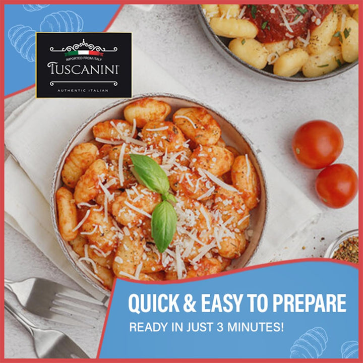 Tuscanini Classic Italian Potato Gnocchi, 16 oz (3 Pack) – Authentic Pasta Dumplings, Low Fat, Ready in Minutes