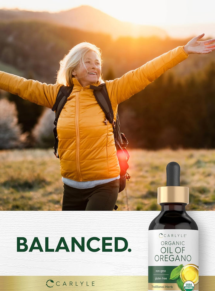 Carlyle Organic Oil of Oregano Liquid Drops - 34mg Wild Mediterranean Blend (2 fl oz)