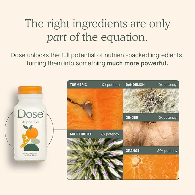 DOSE Plant-Based Wellness Drink 3 x  473ml – With Organic Milk Thistle, Turmeric & Ginger