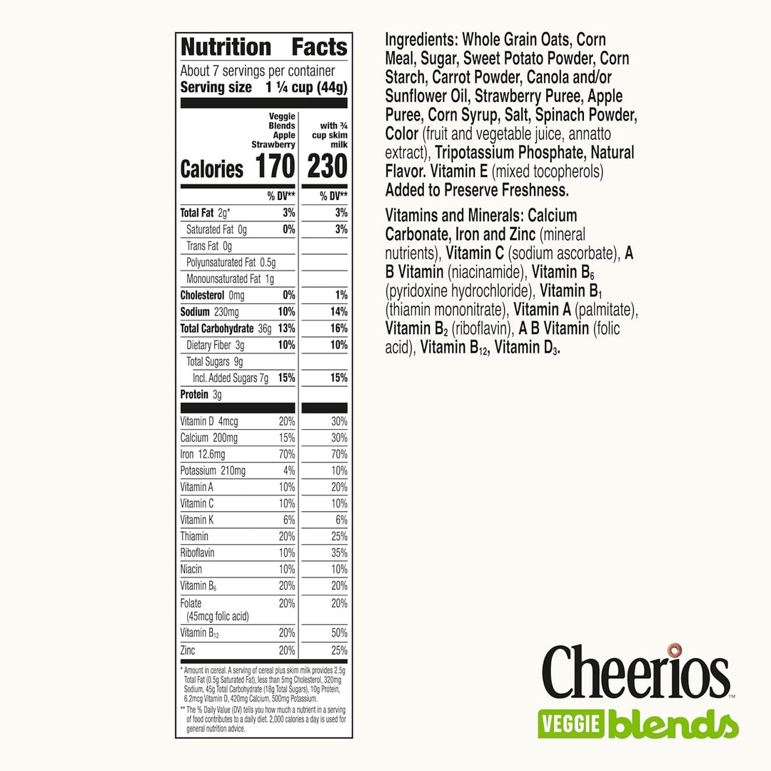 Cheerios Veggie Blends Breakfast Cereal | Gluten-Free