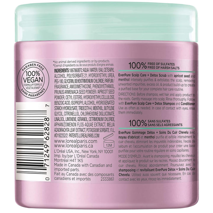 L’Oréal EverPure Scalp Detox Scrub with Apricot & Menthol 8oz