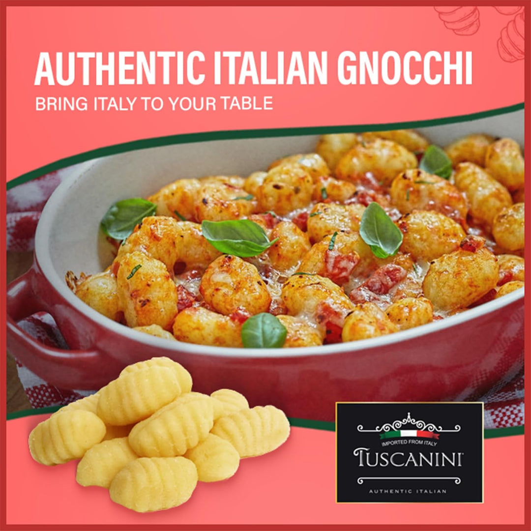 Tuscanini Gluten Free Potato Gnocchi  – Authentic Italian Pasta, Low Fat, Ready in Minutes