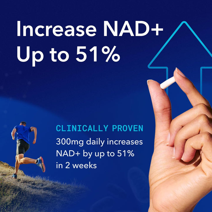 Tru Niagen Patented NAD+ Supplement Nicotinamide Riboside 300mg, 30 Servings