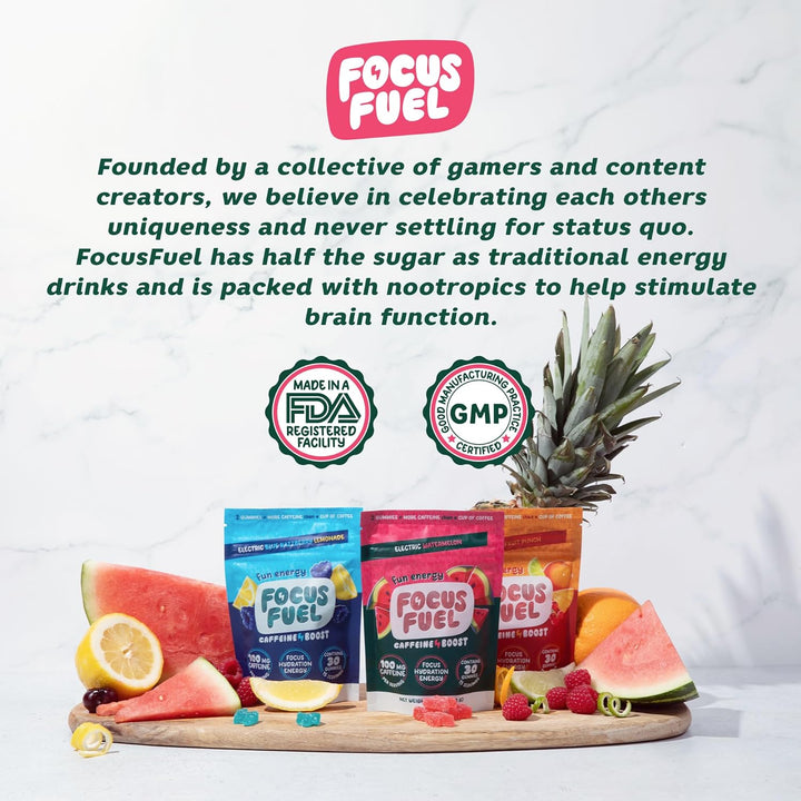 Energy Chews – Watermelon Flavor, 15 Servings, Natural Caffeine, L-Theanine, B12 & Magnesium – Sugar-Free, Portable Energy Supplement