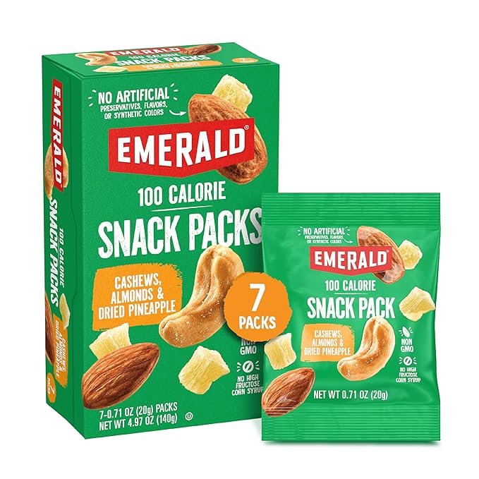 Emerald Nuts Cashews 100-Calorie Packs | Non-GMO, Kosher, No Artificial Flavors