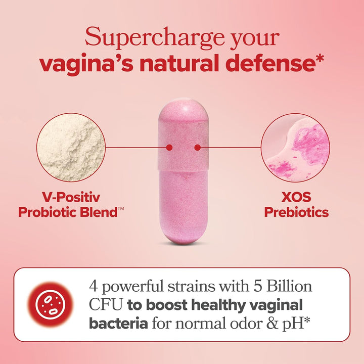 O Positiv URO Vaginal Probiotics for Women pH Balance with Prebiotics & Lactobacillus Probiotic Blend - Vaginal Health Supplement - Promote Healthy Vaginal Odor & Vaginal Flora, 60 Count