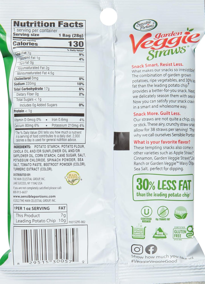 Sensible Portions Veggie Straws – Variety Pack, 1oz (Pack of 24)