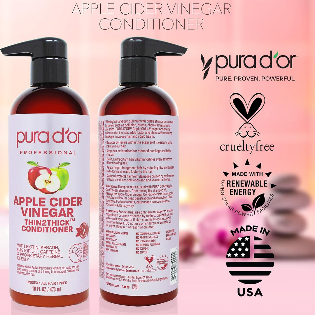 PURA D'OR Apple Cider Vinegar Thin2Thick