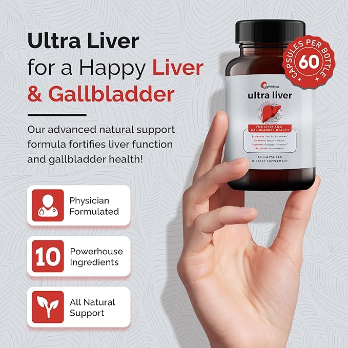 UpWellness Ultra Vegan Capsules with Milk Thistle, NAC, TMG & Taurine – 60 Capsules Herbal Blend for Antioxidant Support