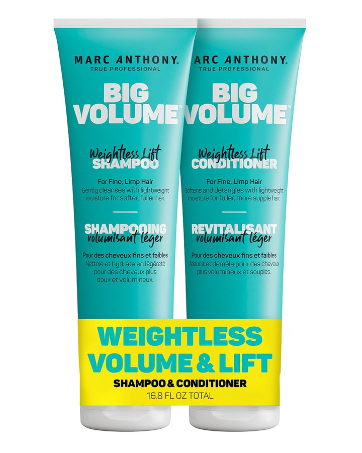 Marc Anthony Big Volume Shampoo & Conditioner Set for Fine, Thin Hair