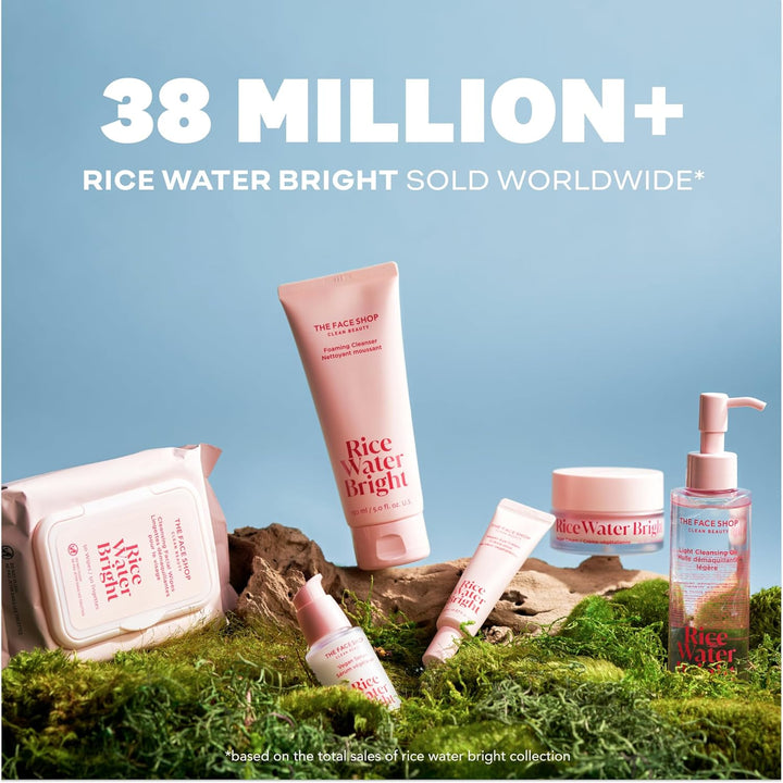 The Face Shop Rice Water Bright Foaming Facial Cleanser, 150ml – Gentle Hydrating Face Wash