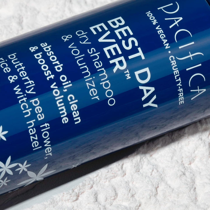 Pacifica Best Day Ever Dry Shampoo Powder – Waterless Hair Refresh & Oil Absorber – Adds Volume & Texture – Non-Aerosol, Vegan, Cruelty-Free – 1.4 oz