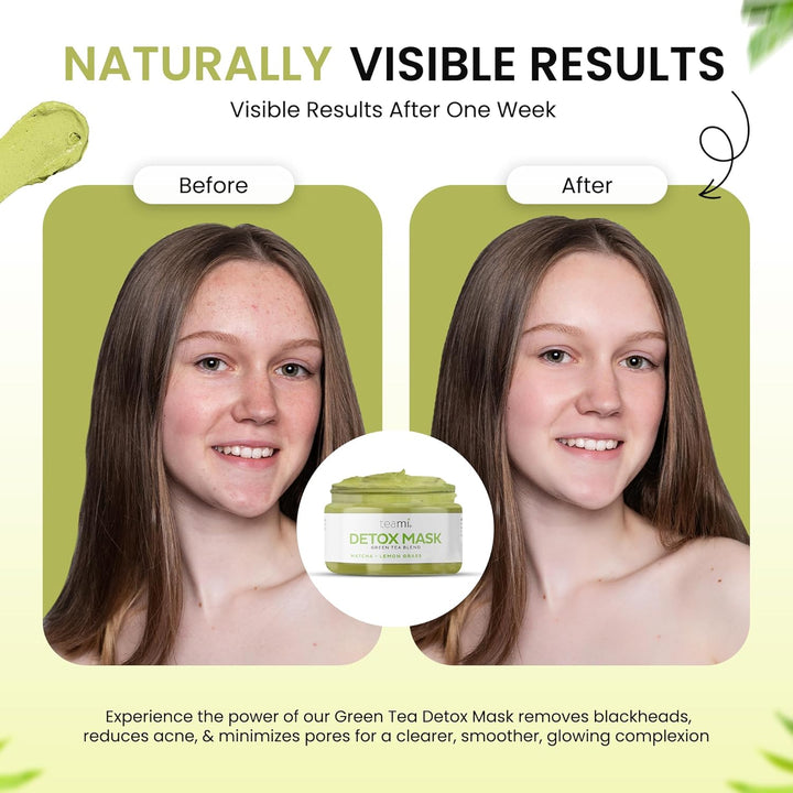 Teami Detox Green Tea Face Mask | Hydrating & Purifying Clay Mask for All Skin Types | 100ml