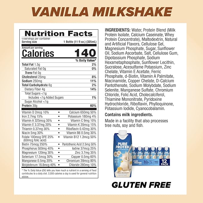Pure Protein , Protein Shake, 30g Complete Protein,
