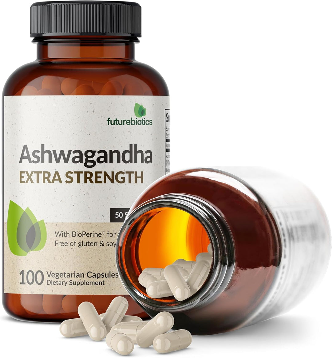 Futurebiotics Ashwagandha Extra Strength Stress & Mood Support, 100 Capsules