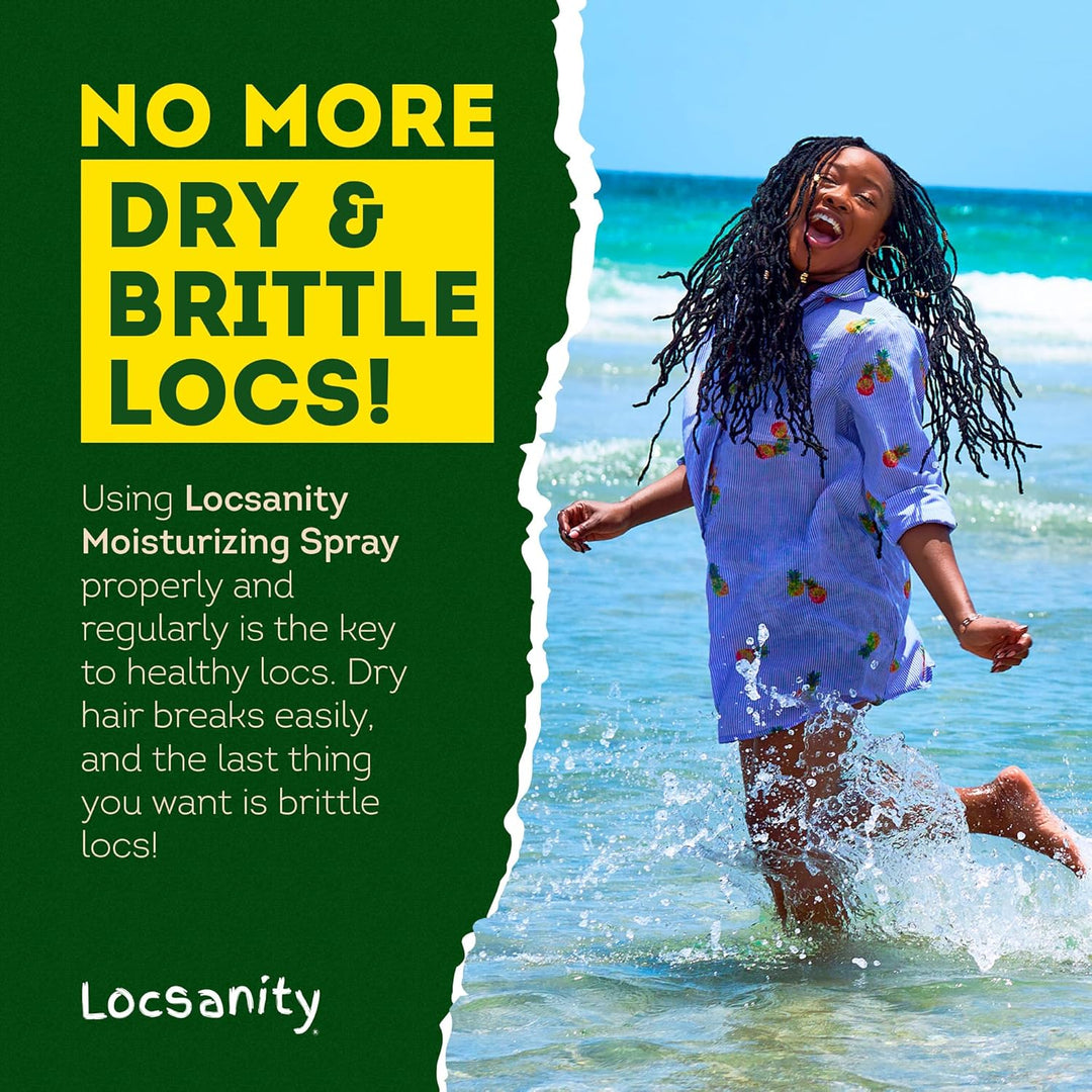 Locsanity Rosewater & Peppermint Daily Moisturizing Spray – Hydrating Scalp & Hair Spray for Dreadlocks, Braids, and Protective Styles – 4oz