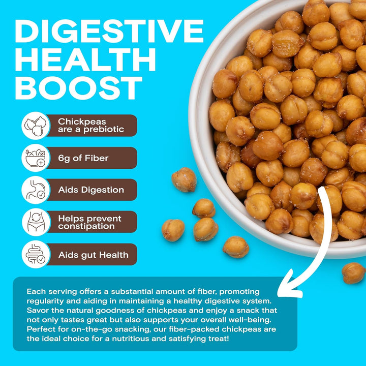 BIENA Chickpea Snacks – Crunchy Roasted Chickpeas, 4-Pack (5oz Bags)