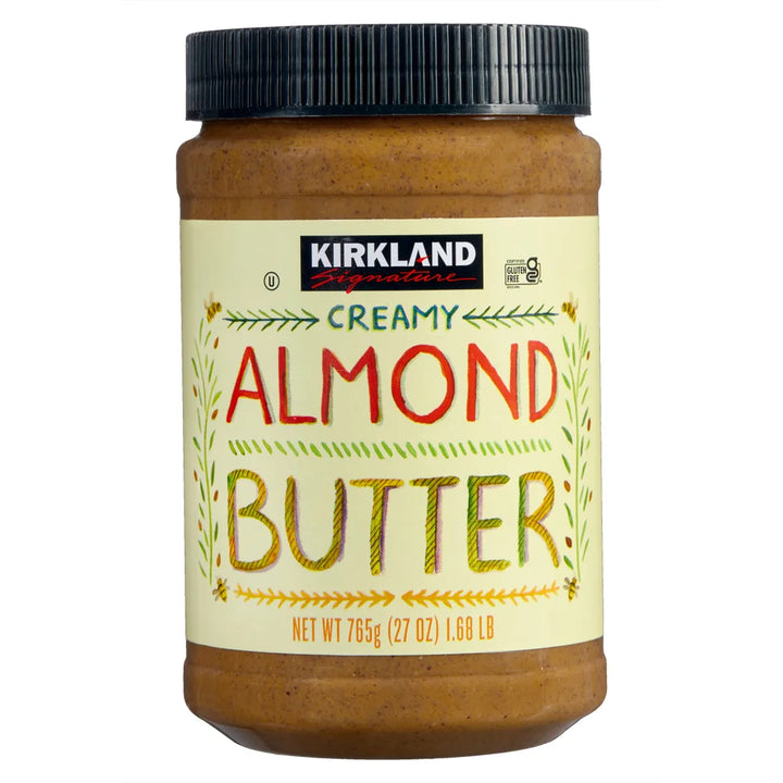 Kirkland Signature Creamy Almond Butter 27 oz – Roasted Almond Spread, Gluten Free, Kosher