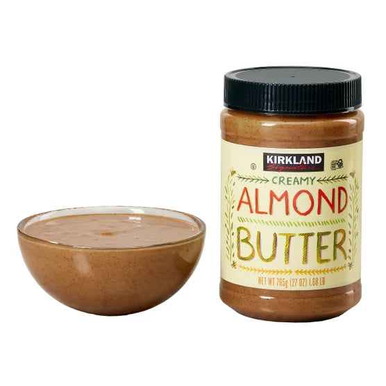 Kirkland Signature Creamy Almond Butter 27 oz – Roasted Almond Spread, Gluten Free, Kosher