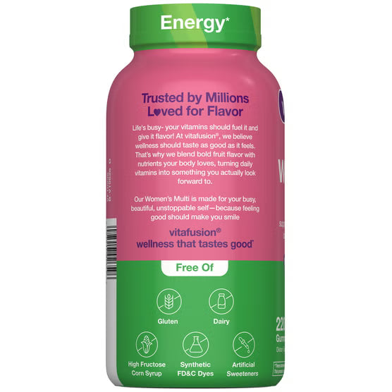 Vitafusion Women's Multivitamin, Natural Berry Flavors, 220 Gummies