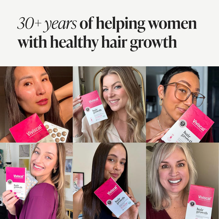 Viviscal Hair Growth Supplements for Women – Collagen Complex with Biotin, Zinc & Vitamin C, Thicker Fuller Hair, 60 Tablets, 1 Month Supply
