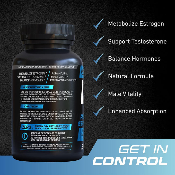 DIM 3X 200mg Supplement – 90 Capsules | With BioPerine & AstraGin | Plant-Based Extract