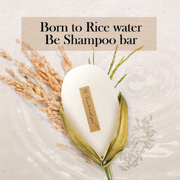 Mimosu Rice Water Shampoo Bar – 2-in-1 Shampoo & Conditioner, Solid Hair Care Bar 5oz, pH Balanced, Unscented, For Oily Hair