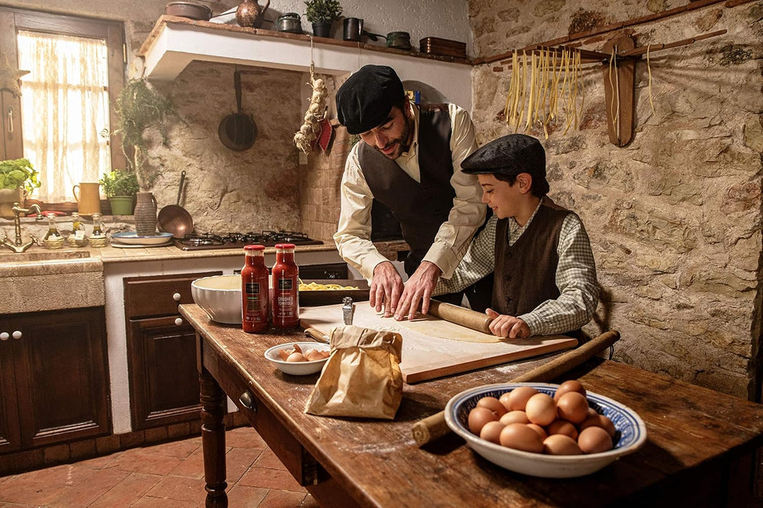 Tuscanini Crushed Tomatoes Passata Rustica, 24.7 oz (2 Pack) – Premium Italian, Vegan, No Artificial Ingredients, Glass Bottle