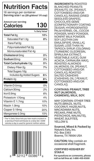 Nature's Eats Nuts for Recovery Muscle Trail Mix, Oz, Assorted,