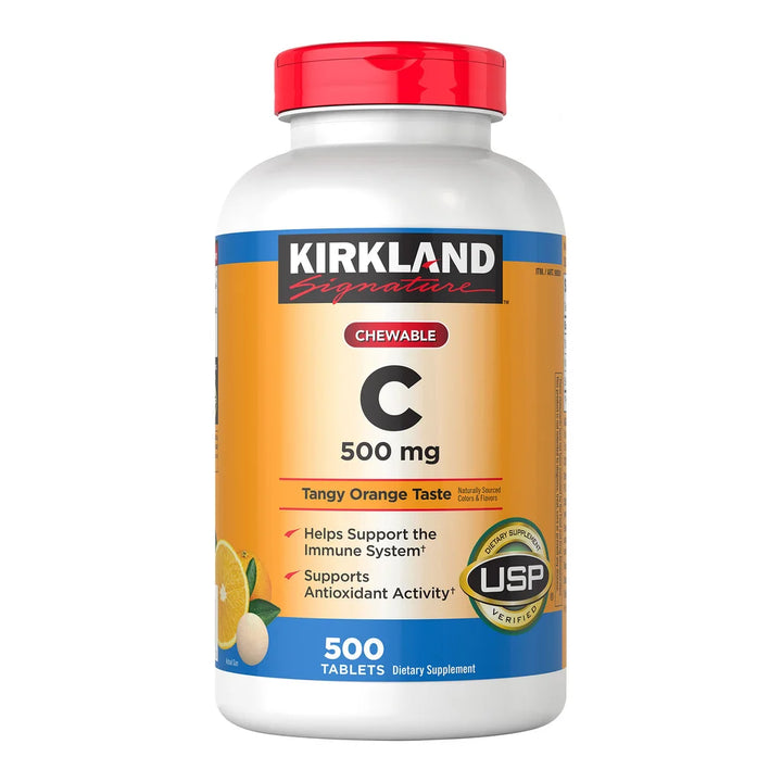 Kirkland Signature Chewable Vitamin C 500mg Immune Support (500 Tablets Bottle)