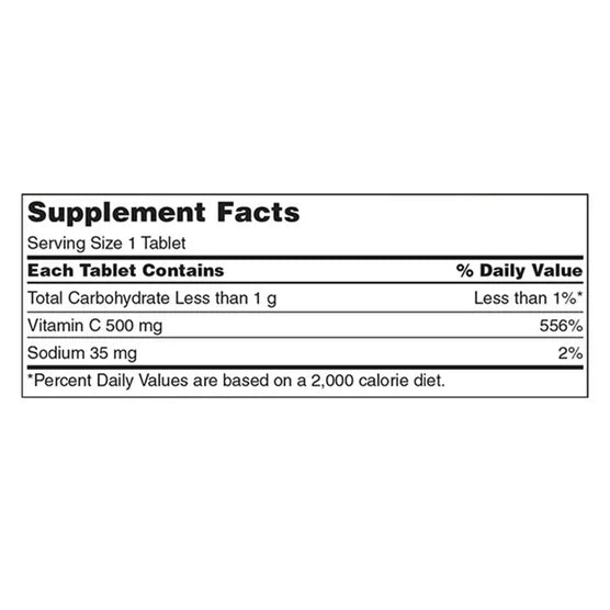 Kirkland Signature Chewable Vitamin C 500mg Immune Support (500 Tablets Bottle)