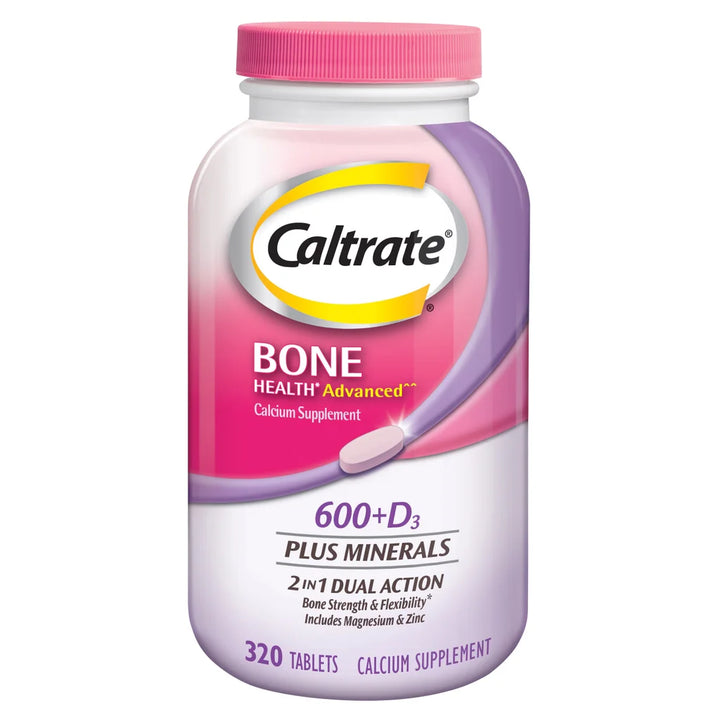 Caltrate Bone Health Advanced Calcium 600+D3 Plus Minerals (320 Tablets Bottle)