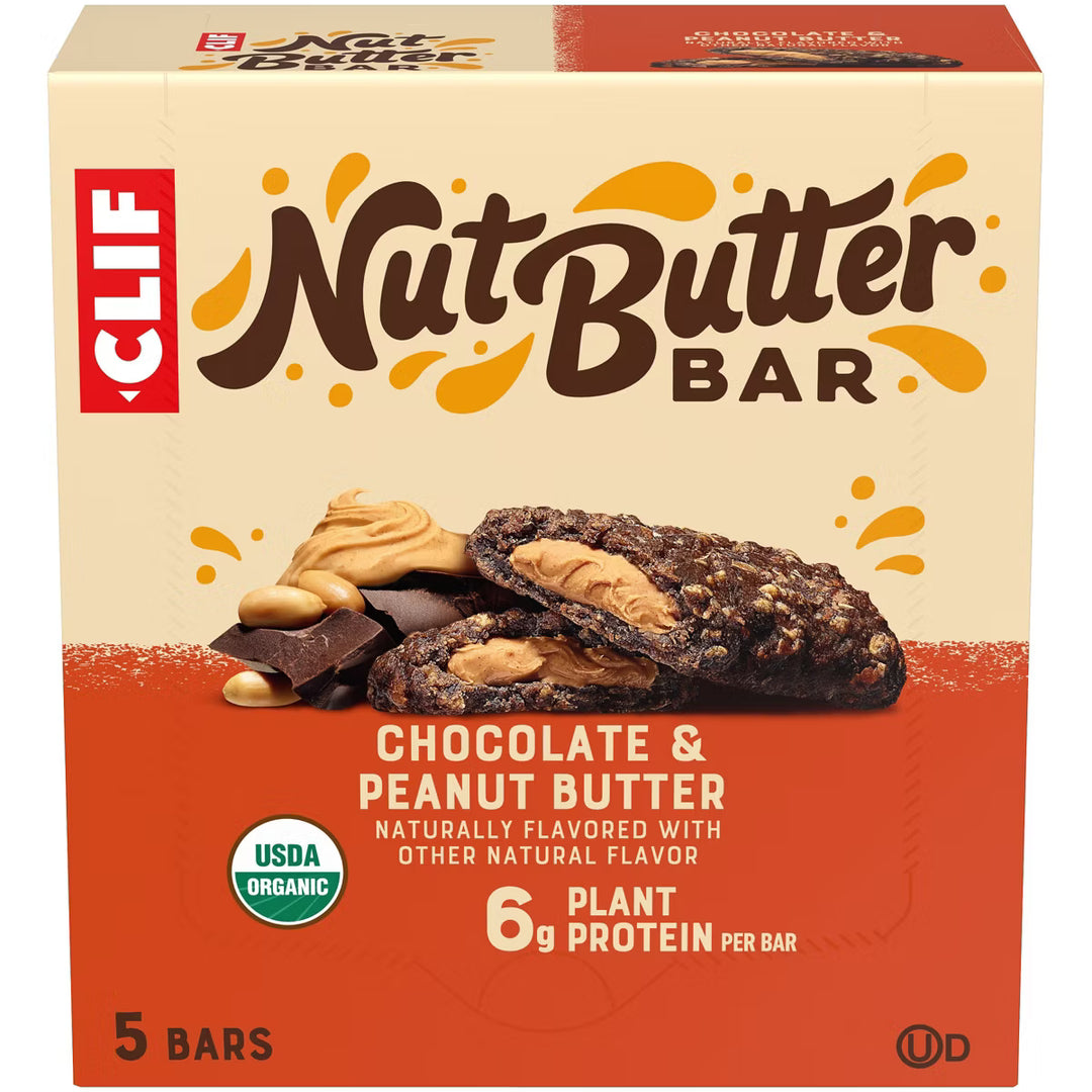 CLIF Nut Butter Filled Organic Snack Bar – Chocolate Peanut Butter – 7g Plant-Based Protein