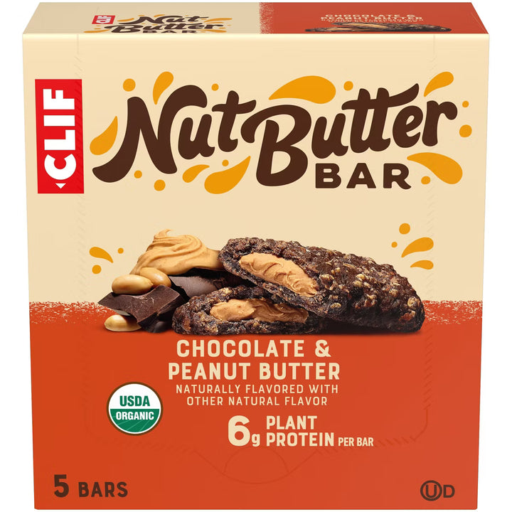 CLIF Nut Butter Filled Organic Snack Bar – Chocolate Peanut Butter – 7g Plant-Based Protein