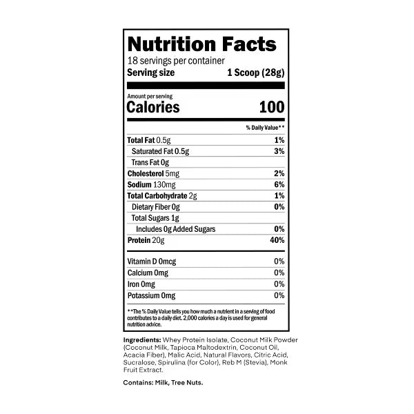 Oath Nutrition Clear Protein Powder – Icy Blue Raspberry, Whey Isolate, Gluten-Free, 18 Servings