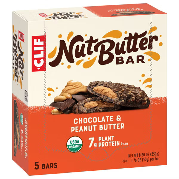 CLIF Nut Butter Filled Organic Snack Bar – Chocolate Peanut Butter – 7g Plant-Based Protein