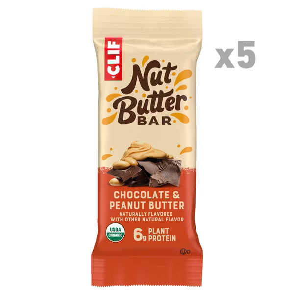 CLIF Nut Butter Filled Organic Snack Bar – Chocolate Peanut Butter – 7g Plant-Based Protein