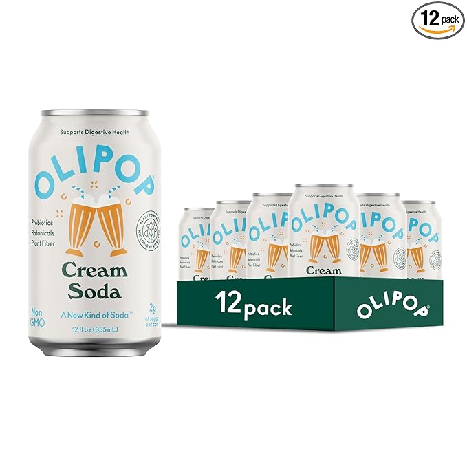 OLIPOP  Soda Pop, Gluten Free-Paleo-Keto (12-Cans)