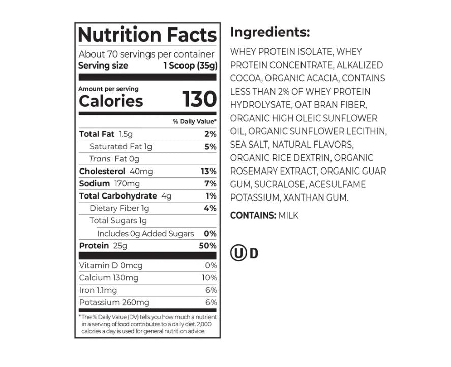 Kirkland Signature Whey Protein Powder Creamy Chocolate 5.4lb – 25g Protein, Low Sugar